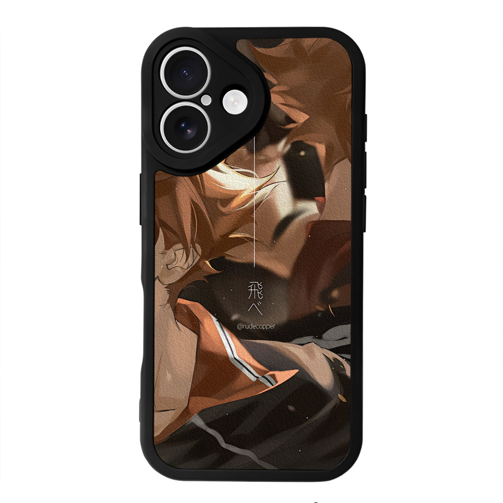 （画像用） ハイキュー!! Haikyu!! 【iPhone 16シリーズ対応】シリコンスマホケース（レザー調） 材質：シリコン